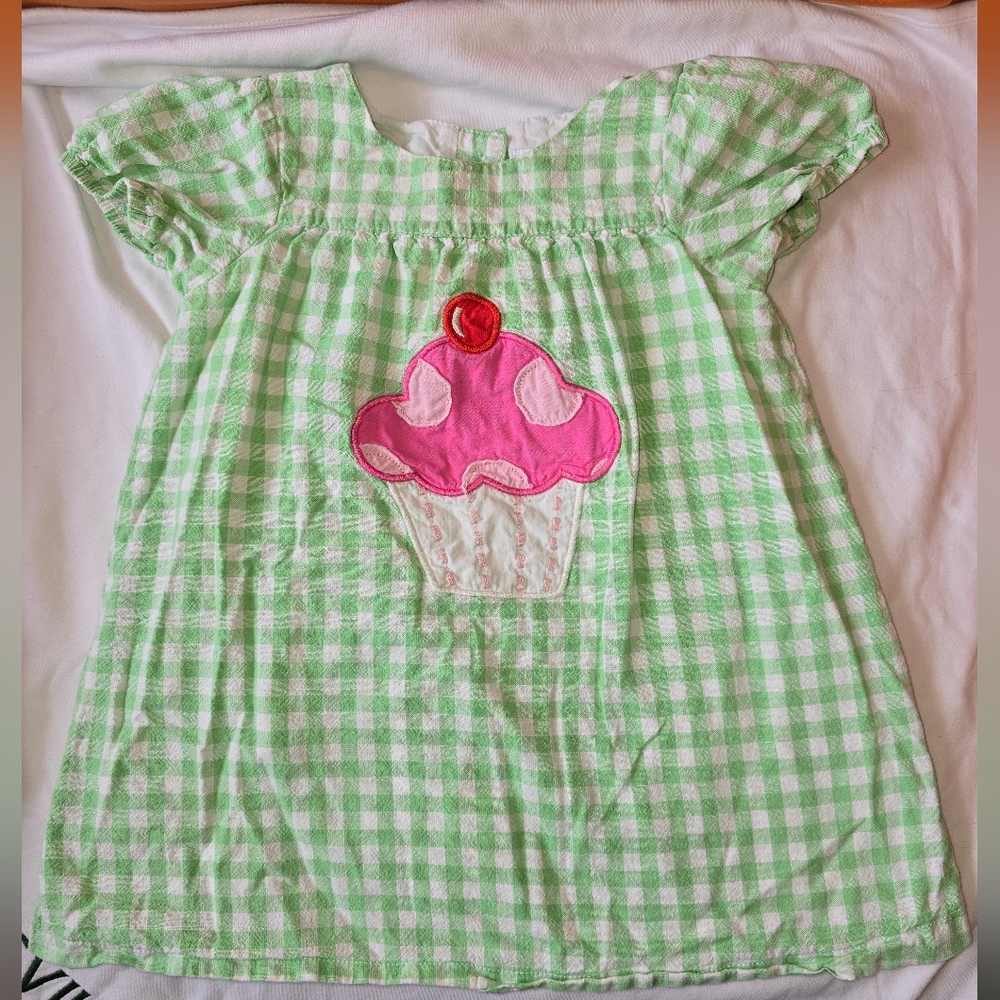 Baby Boden Cupcake Gingham Dress